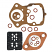 Zoomed View of Carburettor Gasket Kit Suit Austin- 16 hp & A70, 1945-1949.