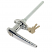 Zoomed View Of The Chrome Door Handle Exterior Locking, Fits many applications