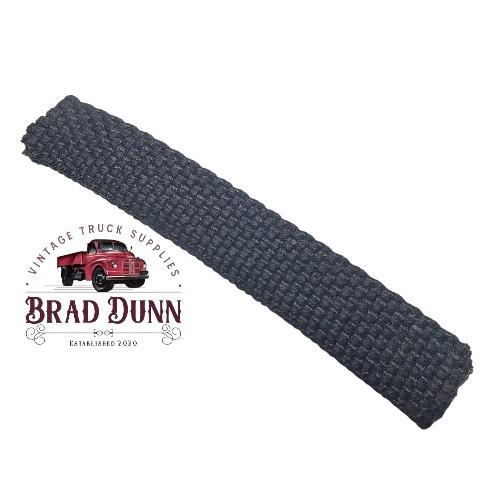 Bonnet Lacing - 15mm Black COTTON flat webbing