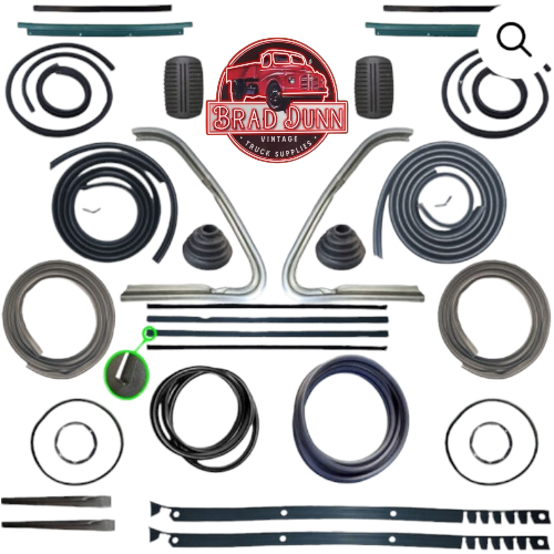 Rubber Kit Bedford TJ Cabin, Doors, Guards & Bonnet. Now Includes Moulded Quarter Vent Seals.