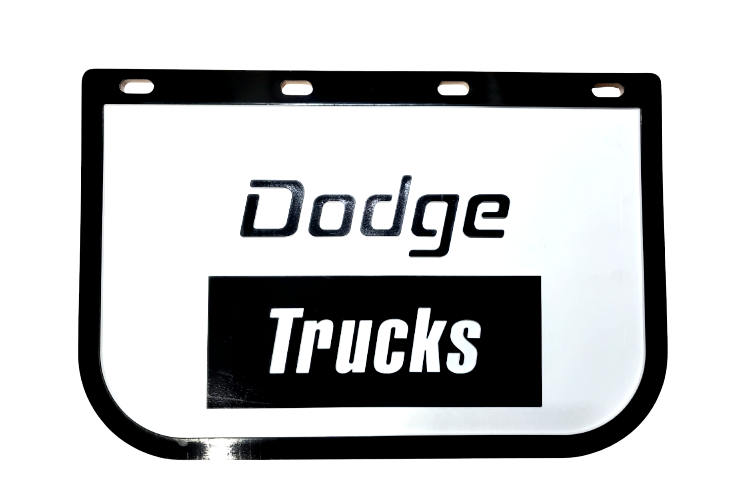 Mud Flaps (Pair) Set Dodge Trucks Dual Rear Wheel 560 x 345mm