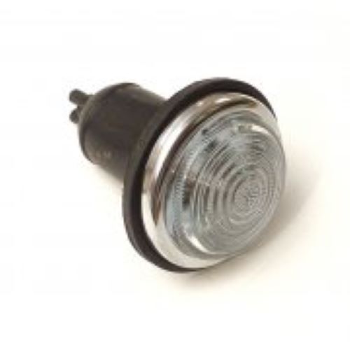 Sidelight Front Flasher Complete (1948-63) Flat White Lens