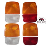 Lens Set Suit Bedford TK & E Series- 1972 on Butler Lamp Lights, Includes all 8 Lenses fitted within both Lamp Assemblies