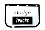Mud Flaps (Pair) Set Dodge Trucks Dual Rear Wheel 460 x 305mm