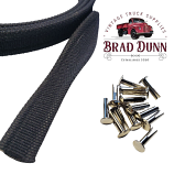 Bonnet Lace Kit, Buffer Fabric Anti Rub Suit Austin Truck Series I - K30, K2, K3, K4, Front OR Rear of Bonnet. 1939-49. Includes Rivets to secure.