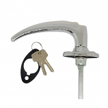 Door Handle Exterior New Chrome Locking with keys